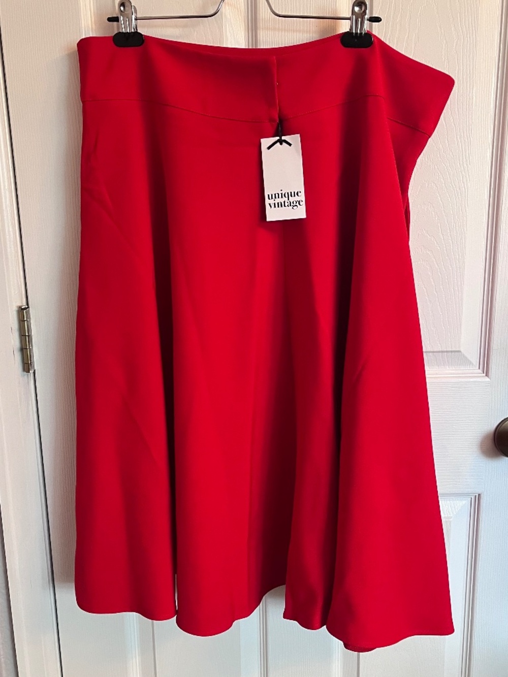 Unique Vintage Bright Red A-line Circle Skirt NWT 3XL